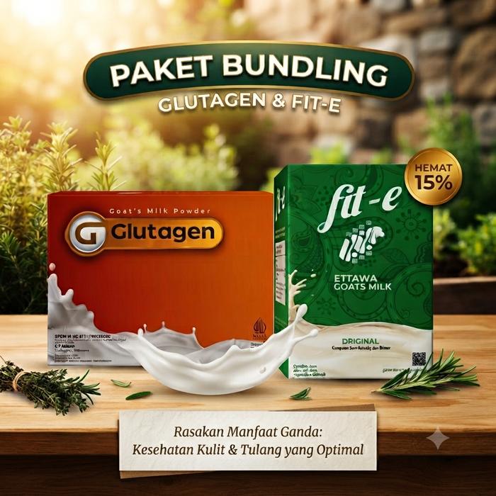 Glutagen Susu Kambing Kolagen & Glutathione 250gr | 1 Box Isi 10 Sachet | Susu Kesehatan Kulit Tulang & Daya Tahan Tubuh. di Ebosstore.id