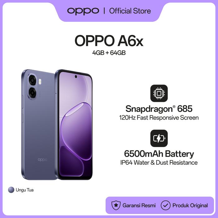Gambar OPPO A6x 4GB/6GB+64GB/128GB/256GB (Garansi Resmi) - Ungu Tua 4+64  dari OPPO Store Indonesia undefined Tokopedia