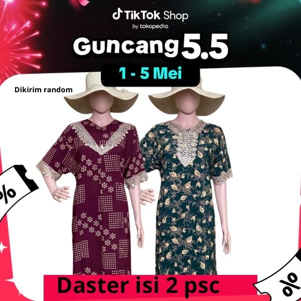 Gambar BatikKM { CUCI GUDANG } ISI 2 psc Daster Jumbo Renda LD 120 Busui Friendly Kain Panjang Rayon Menyusui Bumil Ibu Motif resleting depan Kancing Hamil Wanita dari BatikKM undefined Tokopedia