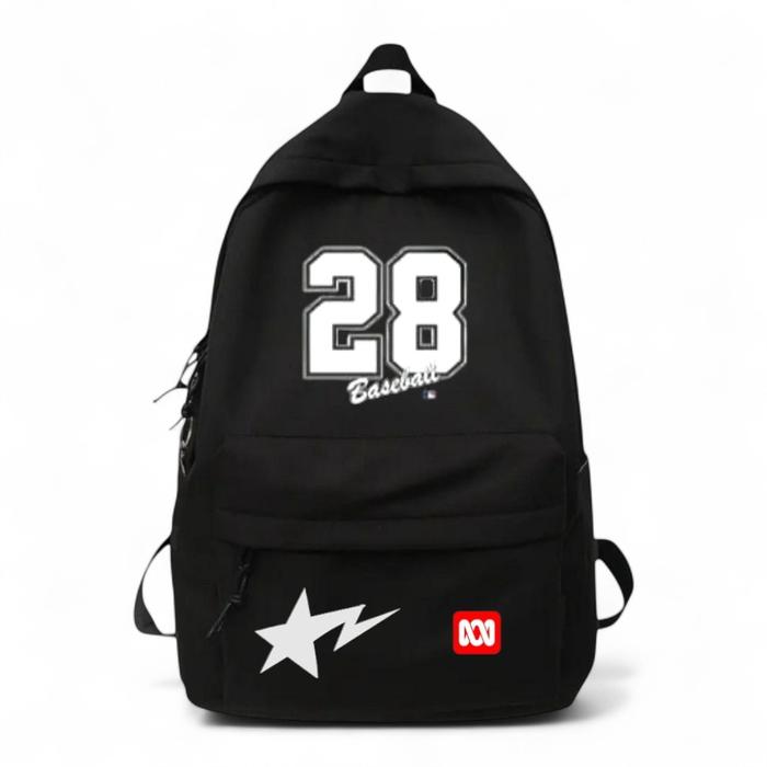 Gambar Tas Ransel Distro Unisex Pria Wanita Kece Terbaru Fashion Remaja Sekolah 28 BackPack Gendong Laki laki Perempuan - BASEBALL 28 HITAM dari Mazaya Bag Store undefined Tokopedia