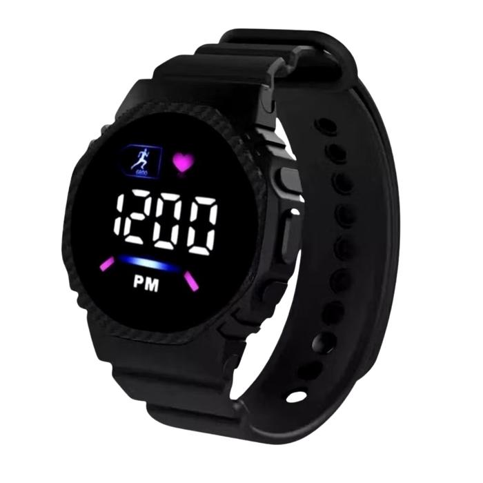 Gambar Jam tangan anak laki laki perempuan LED waterproof premium umur 3 6 10 tahun TK SD SMP - HITAM dari D'LAND STORE1 undefined Tokopedia