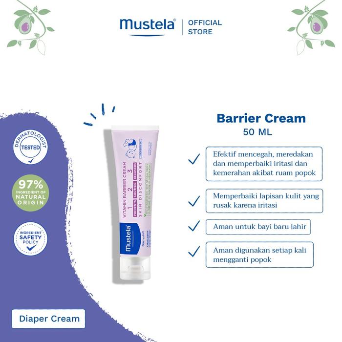 Ruam Popok Mustela 123 Diaper Rash Cream Mustela Barrier Cream