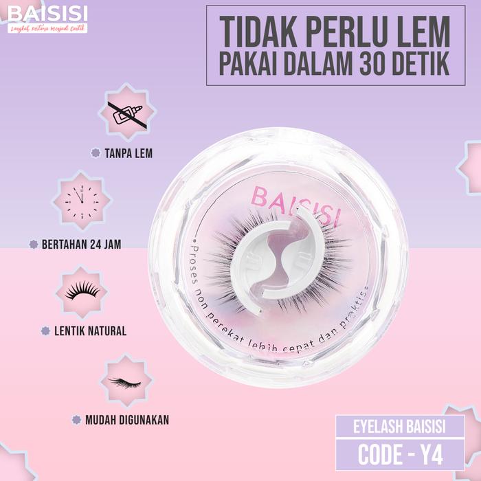 Gambar [TANPA LEM] Bulumata Palsu Tanpa Lem Baisisi Y4 + FREE Pita Perekat Cadangan | Eyelash | Eye Make Up | Douyin Lash dari bbaappaakkuucengg undefined Tokopedia