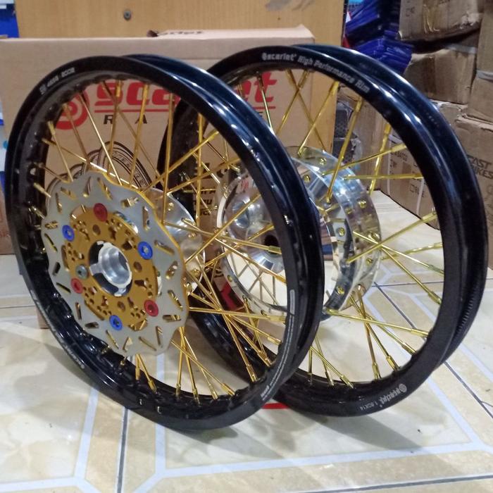 Gambar Velg Jari Jari Ring 14 Bonus Piringan Velg Scarlet Untuk Motor Vario 125 - Vario 150 Old - Hitam dari Hafizh Syahrin 55 undefined Tokopedia