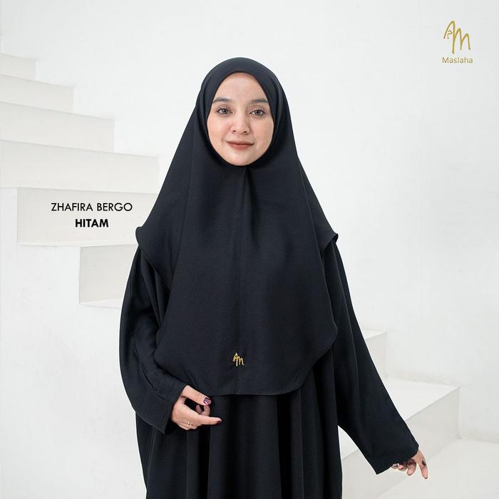 Gambar Maslaha Niqab | (ZHAFIRA SERIES) - (Bergo Saja) Zhafira Bergo Hitam | Bahan Shamira Stretch | Bergo Muslimah Instant Daily - Hitam dari Maslahaniqab Kab. Bandung Tokopedia