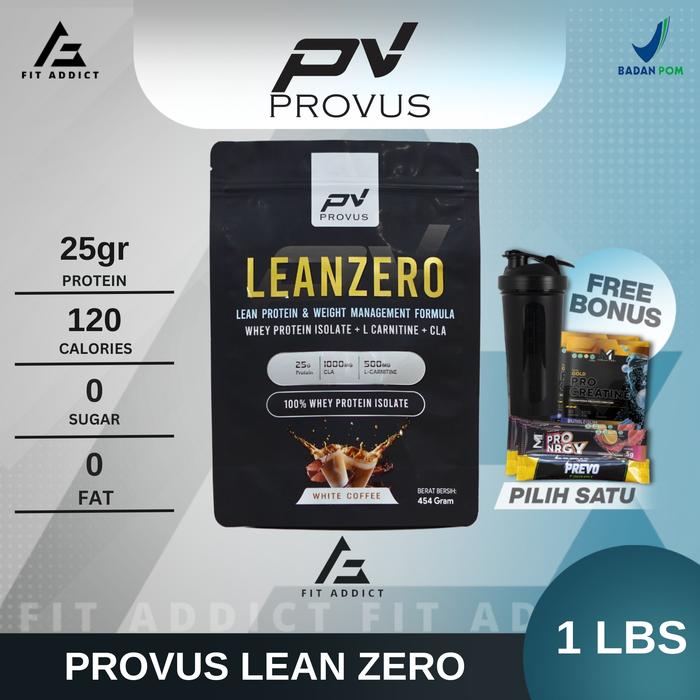 Gambar PROVUS LEAN ZERO 1 LB LBS 1LB 1LBS 100% WHEY PROTEIN ISOLATE LEANZERO - COFFEE, TANPA BONUS dari Fit Addict undefined Tokopedia