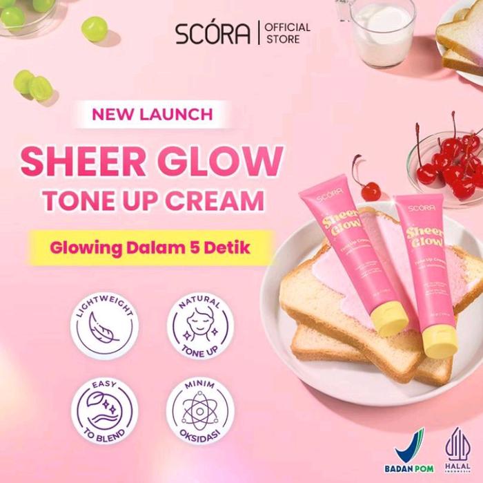 Gambar [READY] SCORA Sheer Glow Tone Up Cream 30gram - 30gr dari beautystore.jbr undefined Tokopedia