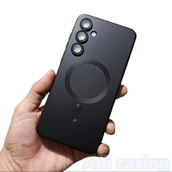 Gambar Case Magsafe For Samsung Galaxy S24 FE Softcase silikon magsafe super flex UV matte casing cover wireless charging - Hitam dari Adi Casing undefined Tokopedia