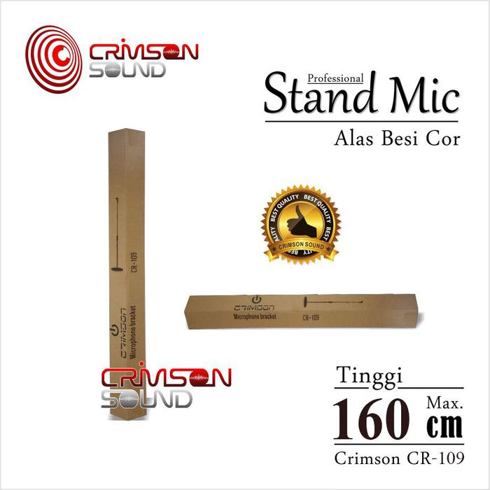 Gambar Stand Mic ALAS BULAT ditingkan hingga 160 cm SPIRAL Crimson CR-109 dari Crimson Sound undefined Tokopedia