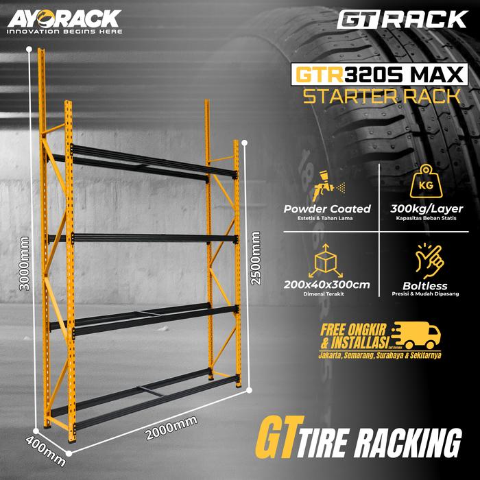 Gambar RAK BAN MOTOR MOBIL GT RACK GTR320S MAX TIRE RACK 4 SUSUN. RACK BESI DISPLAY BRANDING OTOMOTIF TINGGI 2.5/3 METER - STARTER dari AyoRack Official Kota Administrasi Jakarta Barat Tokopedia