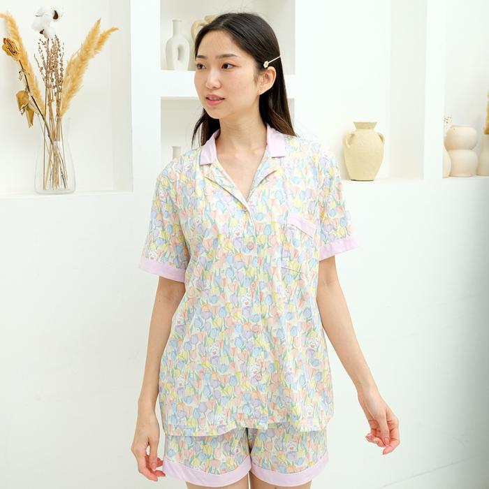 Gambar Cielyn Tencel� In Bloom Summer Collection Setelan Piyama Wanita Dress Dan Tanktop Wanita - EUDORA SHORTPANTS, S dari VELOVALES undefined Tokopedia