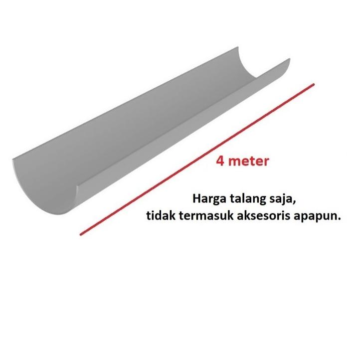 Gambar Talang Maspion PVC diameter 6" 6 in inci inch 15 cm 1/2 setengah lingkar lingkaran saluran pembuangan air hujan atap genting genteng rumah carport garasi rukan ruko kontrakan sekolah kantor gudang Maspion6 - Talang utuh 1 batang 4m dari Indosolarpower undefined Tokopedia