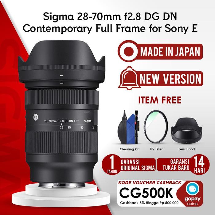 Sigma 28-70mm F28 Dg Dn C Full Frame Lens For Sony E Mount - Main Image