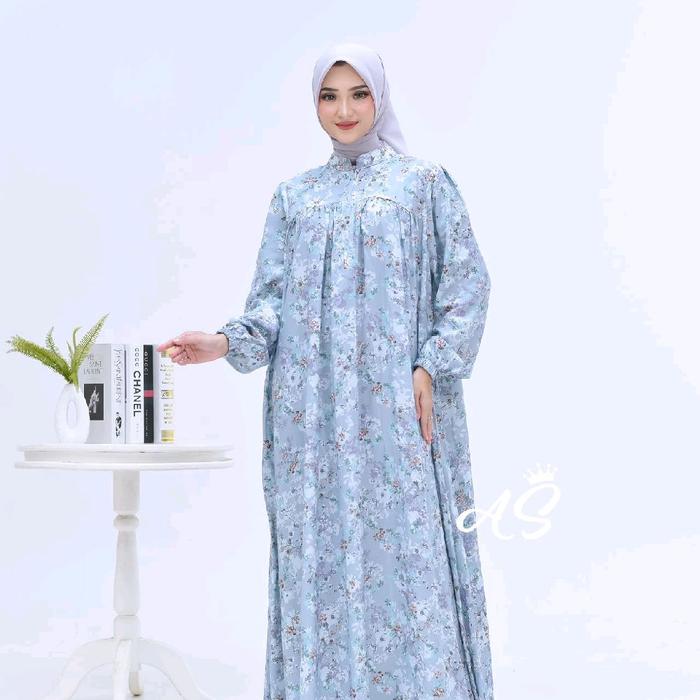 Gambar Ayu Sandra - LARAS GAMIS RAYON VISCOSE PREMIUM - DENIM, S dari Ayu sandra moslem fashion undefined Tokopedia