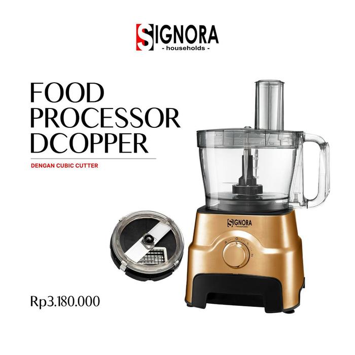 Gambar Food Processor DCopper Signora Cubic Cutter & Two Layer Blades Kapasitas 3.5L - FPD+CUBIC_CUTTER dari Toko Multi Elektronik undefined Tokopedia
