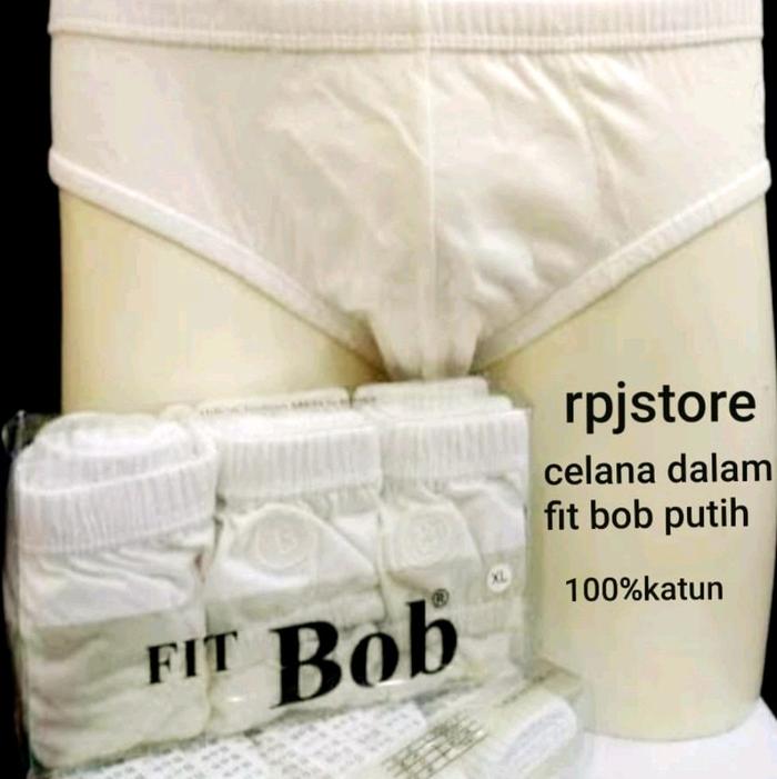 Gambar CELANA DALAM FIT BOB PUTIH POLOS KATUN - Putih, S dari rpjonline undefined Tokopedia