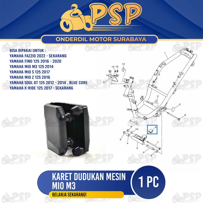 Gambar Karet Dudukan Mesin Mio M3 (Harga Per 1 PCS) - Peredam Ganjal Ganjel Bracket Damper Engine Mounting Motor Yamaha Fino Fazio - Warna dari PSP SURABAYA undefined Tokopedia