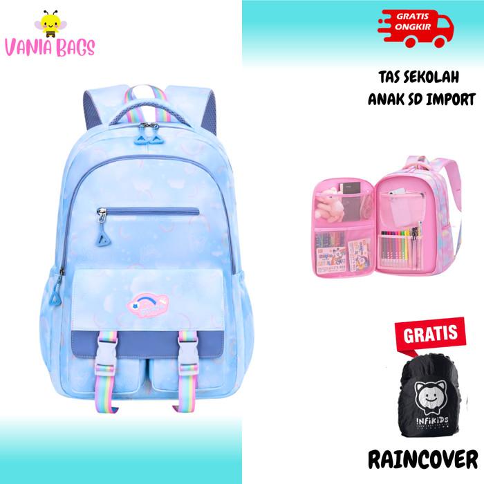 Gambar PACKING AMAN tas sekolah anak perempuan sd smp motif lucu anti air - LP2-3 BIRU dari Pandan sari store undefined Tokopedia