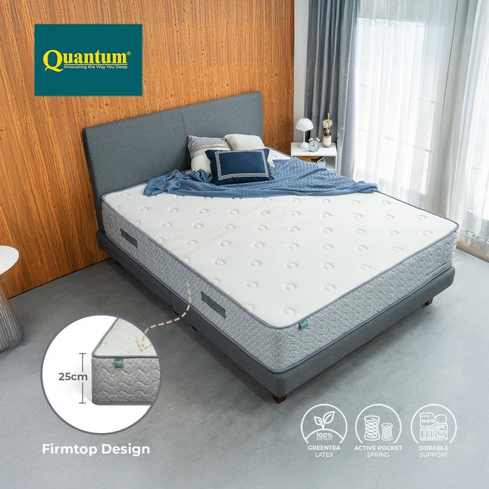 Gambar Kasur Quantum Pocket Mosfree GT Latex Vakum | Greentea Latex | Anti Nyamuk & Bebas Timbal - 25cm, 90x200 dari Quantum Springbed undefined Tokopedia