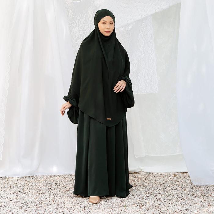 Gambar Lozy Hijab - Mida Abaya Khimar Set (Abaya Set French Khimar Haji dan Umrah Lozy x Hamidah Bahan Cooltech) Gamis Dress Wanita Syari - Emerald dari Lozy Hijab undefined Tokopedia