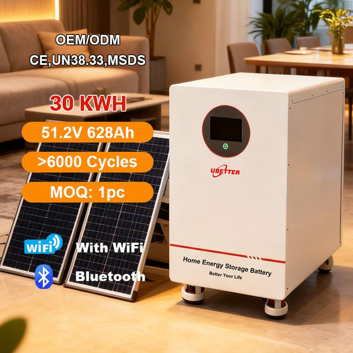 Battery Lithium Lifepo4 Ubetter LS New Energy 51.2V 628Ah 30kWh 30.000Wh For Tenaga Surya Solar Energy Power Battery