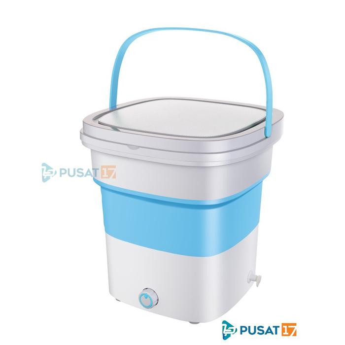 Gambar PUSAT17 MESIN CUCI PORTABLE LIPAT 135WATT / MESIN CUCI TRAVEL / PORTABLE WASHING MACHINE - Biru, n/a dari Pusat17 undefined Tokopedia