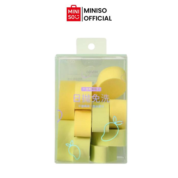 Gambar MINISO Wet and Dry Powder Puffs (10 pcs) Sponge makeup basah kering rias wajah xiuxiu - Random dari MinisoIndonesia_NEW undefined Tokopedia
