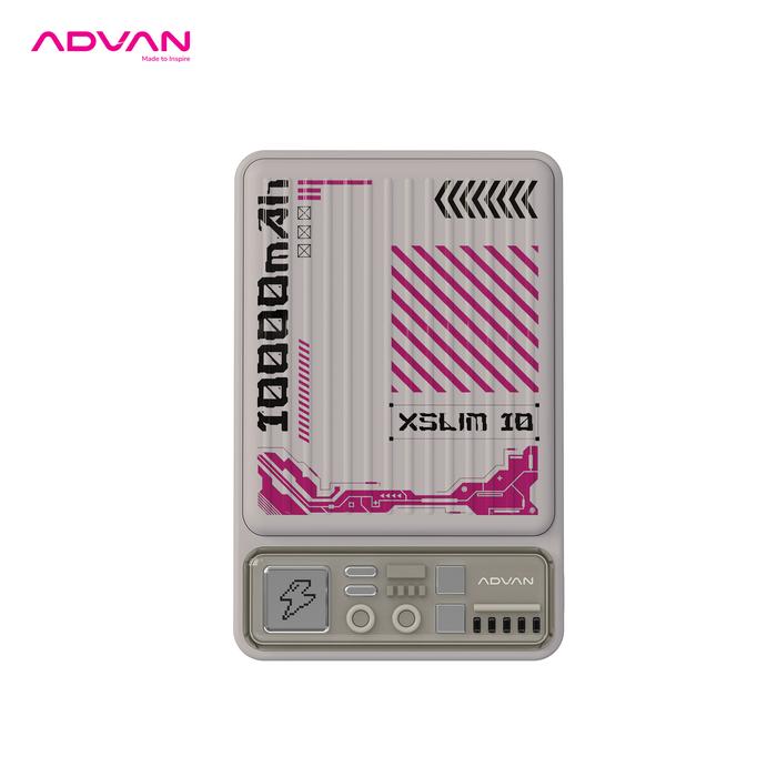 Gambar (NEW ARRIVAL) ADVAN X SLIM 10 Wireless Powerbank 10000mAh Magsafe Integrated Type-C Type-A Fast Charging 22.5W Over-Current Protection Short-Circuit Protection Lithium Ion Battery Material Slim & Compact Design - White dari ADVAN INDONESIA undefined Tokopedia