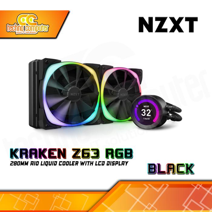 Gambar NZXT KRAKEN Z63 RGB - 280mm AIO Liquid Cooler with LCD Display - Hitam dari Techno Computer Bali undefined Tokopedia