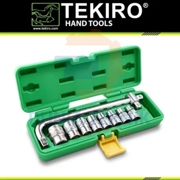 Gambar TEKIRO 1/2 inch Set 6 PT 8 - 24 mm 10 Pcs / Kunci Sock Set Socket Set - KOTAK PLASTIK dari Dunia Teknik Online undefined Tokopedia