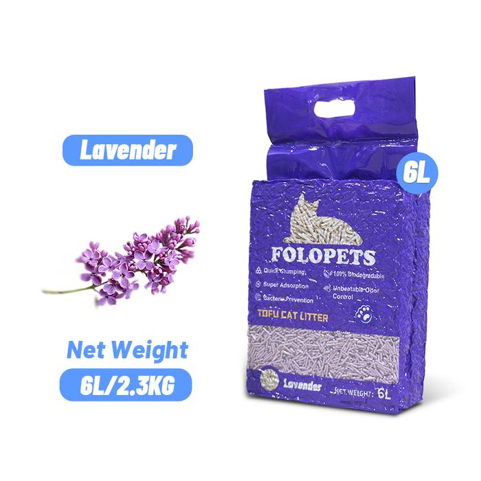 Gambar 【MALL】FOLOPETS Pasir Tofu Kucing 6L (2.3kg) -  Wangi Tahan Lama & Eco Flush! Debu Minimal + Bahan Alami tofu  cat  litter tempat  pengadopsian  kucing frosty  pearl  cat  litter frosty  pearl  cat  litter - warna lembayung muda dari folopets cat undefined Tokopedia