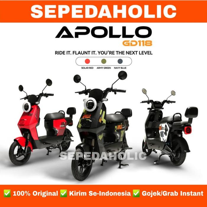 Gambar Sepeda Listrik GODA 118 APOLLO 600 Watt Electric E Bike Smart Seat - White Blue dari Sepedaholic undefined Tokopedia