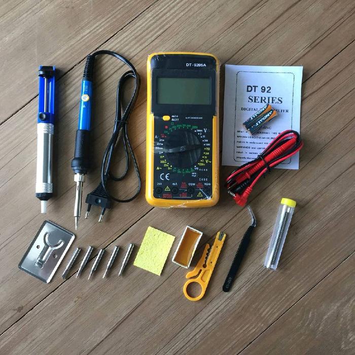 Gambar Paket Solder Listrik Set Lengkap 9in1+Multimeter Adjustable Temperatur 60W 220V - Solder 9in1 + Multimeter dari RAI RAKA 76 undefined Tokopedia