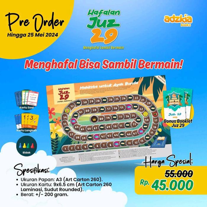 Gambar Promo!!! Mainan Edukatif Langkah Murajaah Juz 29 | By Adzkia Books dari bukuanakhebat undefined Tokopedia