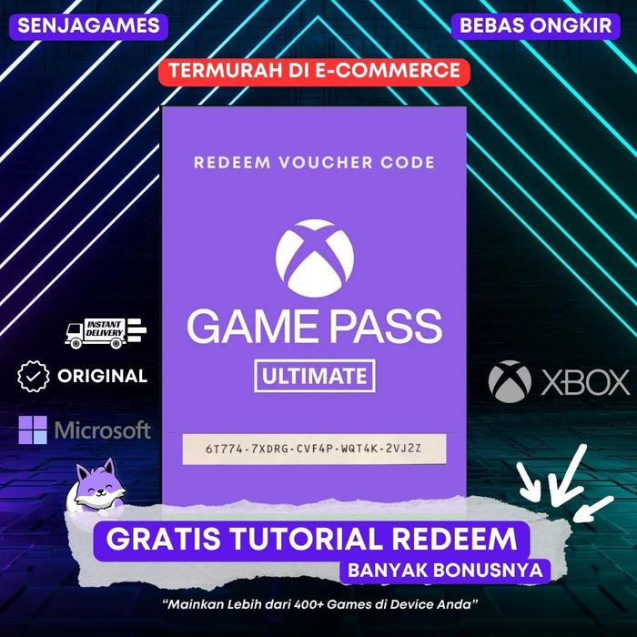 Gambar [BONUS VPN] XBOX Gamepass Ultimate / Game Pass Ultimate Redeem Code / Voucher Redeem / Redeem Key Code XBOX ONE/S/X/Cloud Gaming/PC - 1 BULAN ULTIMATE dari Senja Games undefined Tokopedia