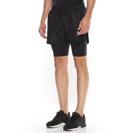 Gambar Tiento 2in1 Legging Pants Sporty Black - SHORT PANTS, S dari TIENTO INDONESIA undefined Tokopedia