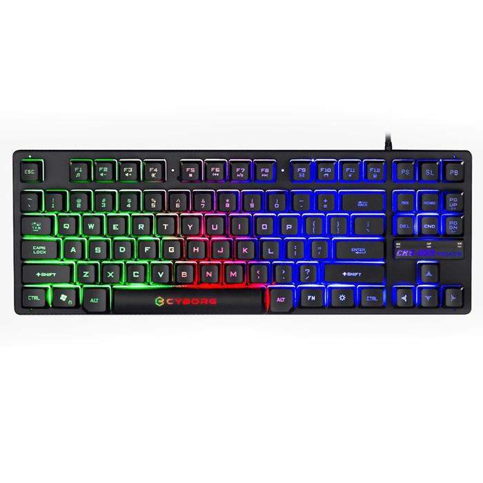 Jual Cyborg CKG-033-Black-3 Color LED Keyboard Gaming Backlight TKL ...