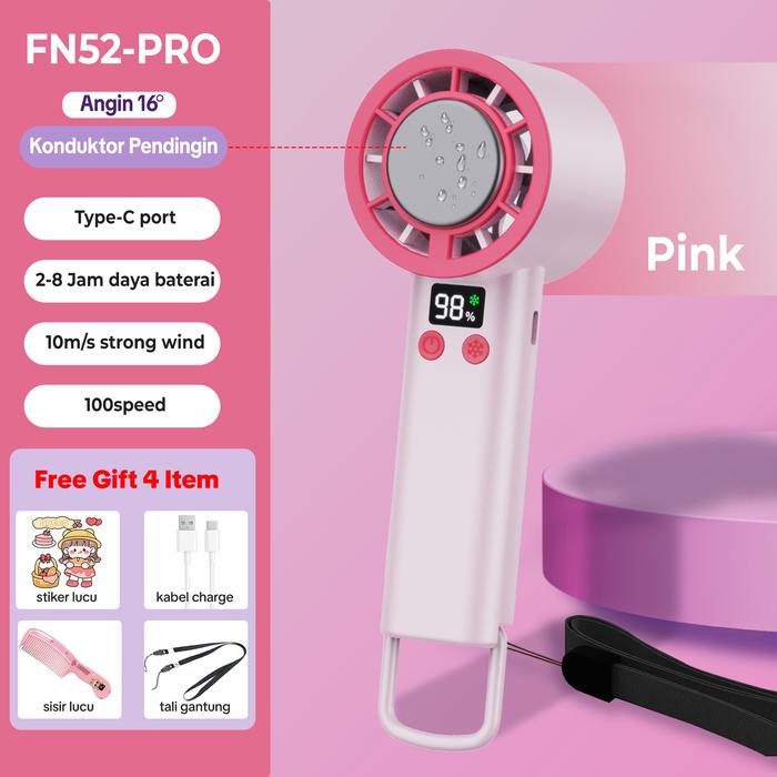 Gambar (Efek Pendingin 16°) Skytime Kipas Portable Angin Turbo FN52 Pro High Speed Efek Pendingin Mini Fan Wireless Turbo Fan - FN52 Pro - Pink dari Skytime indonesia undefined Tokopedia