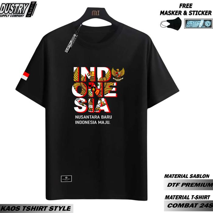 Gambar Kaos Kemerdekaan Indonesia /KAOS HUT RI KE 80/Kaos Dirgahayu - HITAM, M dari DUSTRY undefined Tokopedia