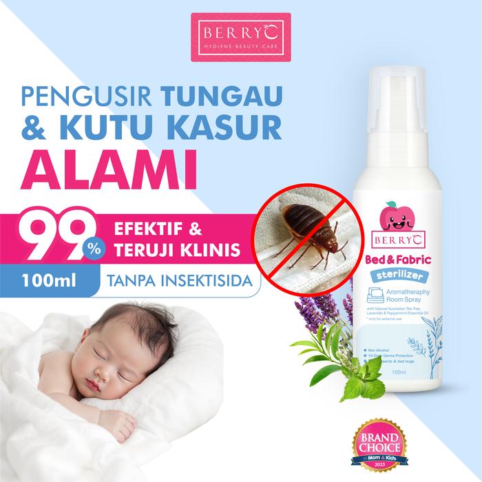 Gambar BerryC Bed & Fabric Spray 300ml - Spray Kasur Aromatherapy Anti Tungau Kutu Kasur Bakteri - 100ML dari Natural Family Care undefined Tokopedia