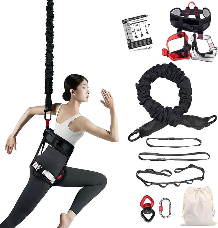Jual Bungee Fitness Set, 4D Black, Heavy Duty, Anti-Gravity Dance