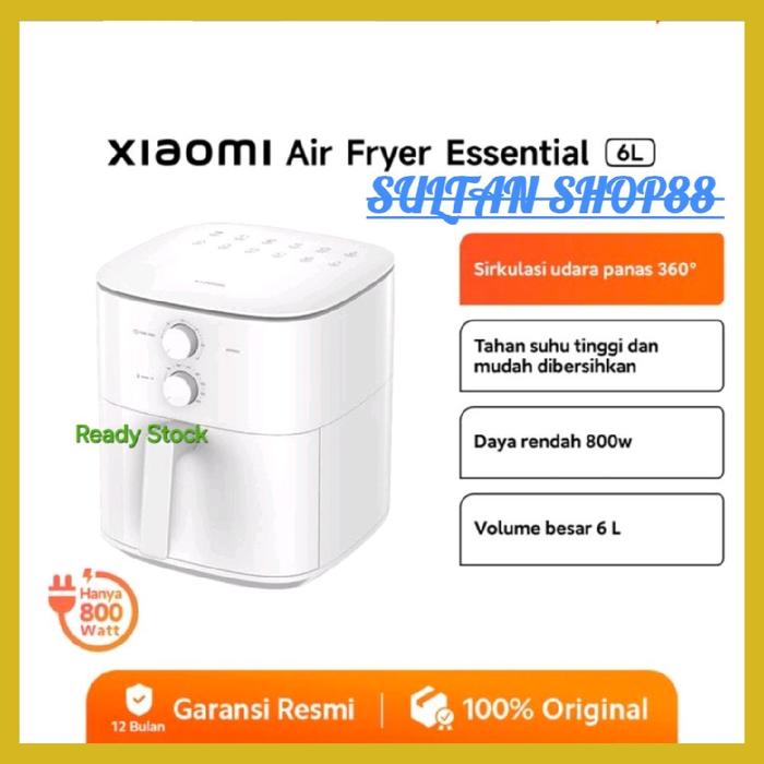 Gambar XIAOMI AIR FRAYER ESSENTIAL 6 LITER SIRKULASI PANAS 360° TAHAN SUHU TINGGI DAN MUDAH DIBERSIHKAN - KIRIM INSTAN dari SULTAN SHOP88 undefined Tokopedia