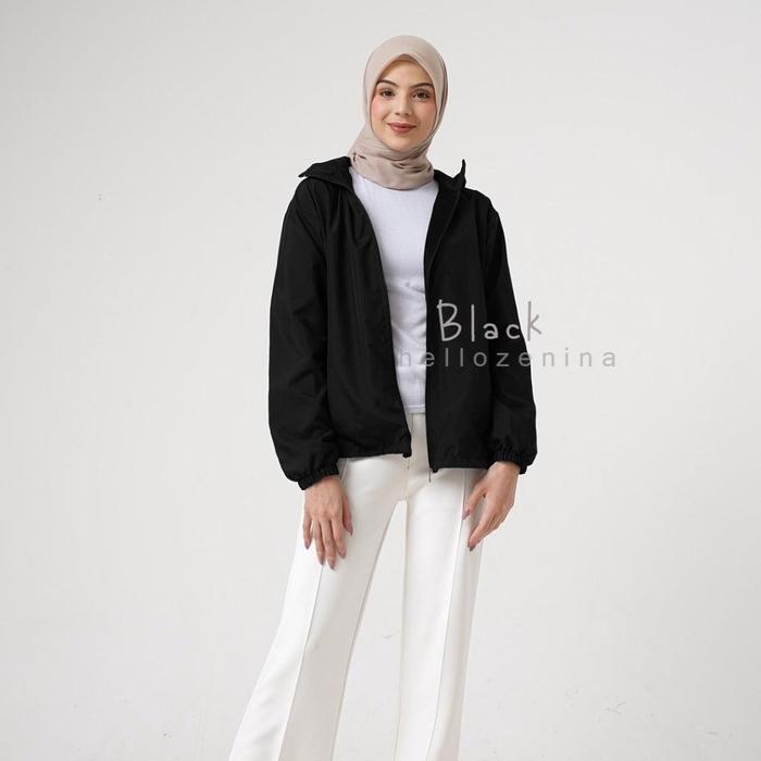Gambar Niena Jaket Jumbo Wanita Daily Olahraga Tahan Air Tahan Angin - Black, S dari Hello Zenina undefined Tokopedia
