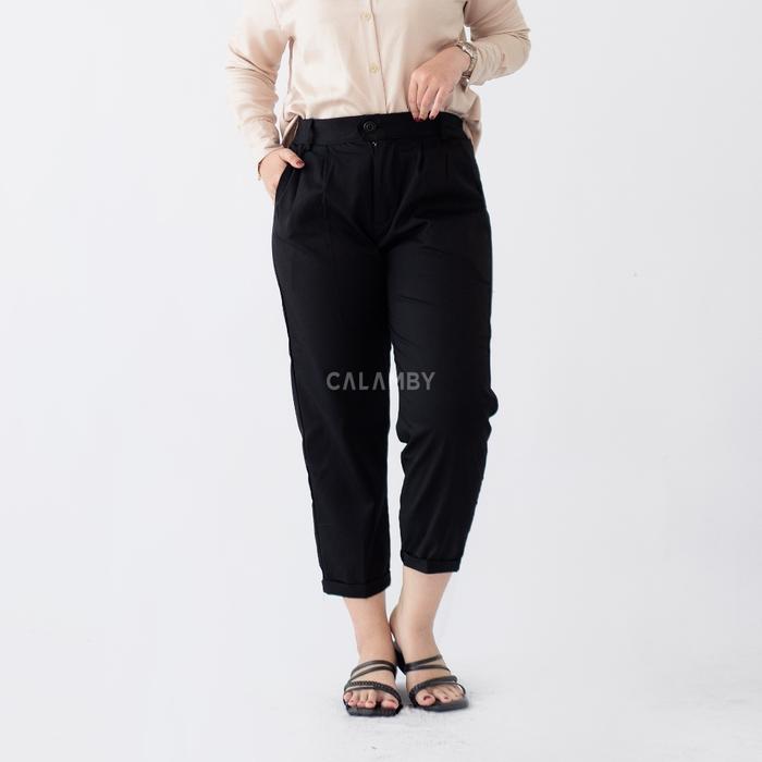 Gambar CALAMBY - Ankle Pants ( Kualitas Premium ) - Hitam, S dari CALAMBY.ID undefined Tokopedia