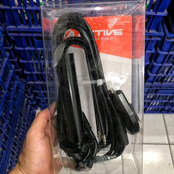 Gambar gas spontan active 2 kabel full cnc motor matic selongsong gas cnc ative 2 kabel beat mio nmax vario pcx aerox Motorcycle - hitam dari super variasi undefined Tokopedia
