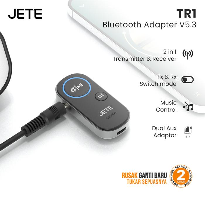 Promo JETE TR1 Bluetooth Receiver Aux Wireless Car Adapter