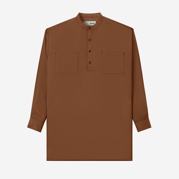 Gambar DUHA Gamis Medium Pria Lengan Panjang - Saif - Brown, L dari Duha Muslim Wear Kota Tangerang Tokopedia