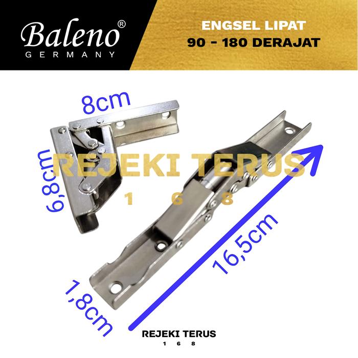 Gambar Engsel Lipat 90 - 180 Derajat Baleno - Folding Door/Shelf Hinge Kabinet Sudut Lemari Kaki Meja Bracket - PER PIECE dari Rejeki Terus 168 undefined Tokopedia