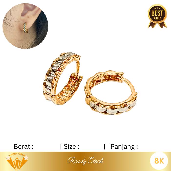Gambar Anting Emas Kadar 8K Model Donat Roxy Variasi Family Gold - 1.87gr dari Toko Emas Family undefined Tokopedia