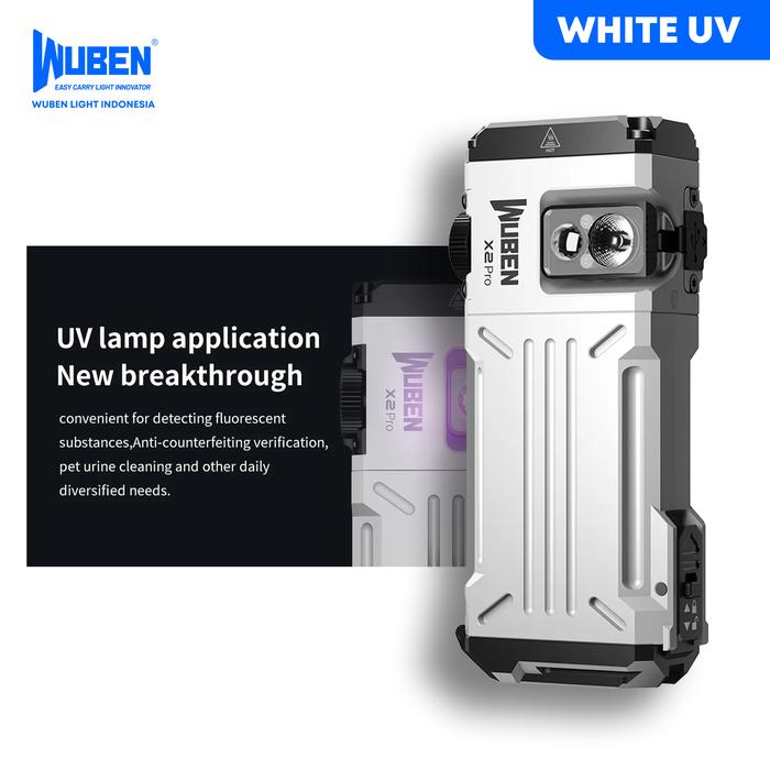 Gambar Wuben X2 Pro 1500 Lumens Flashlight - UV-White dari Wuben Light Indonesia Kota Administrasi Jakarta Selatan Tokopedia